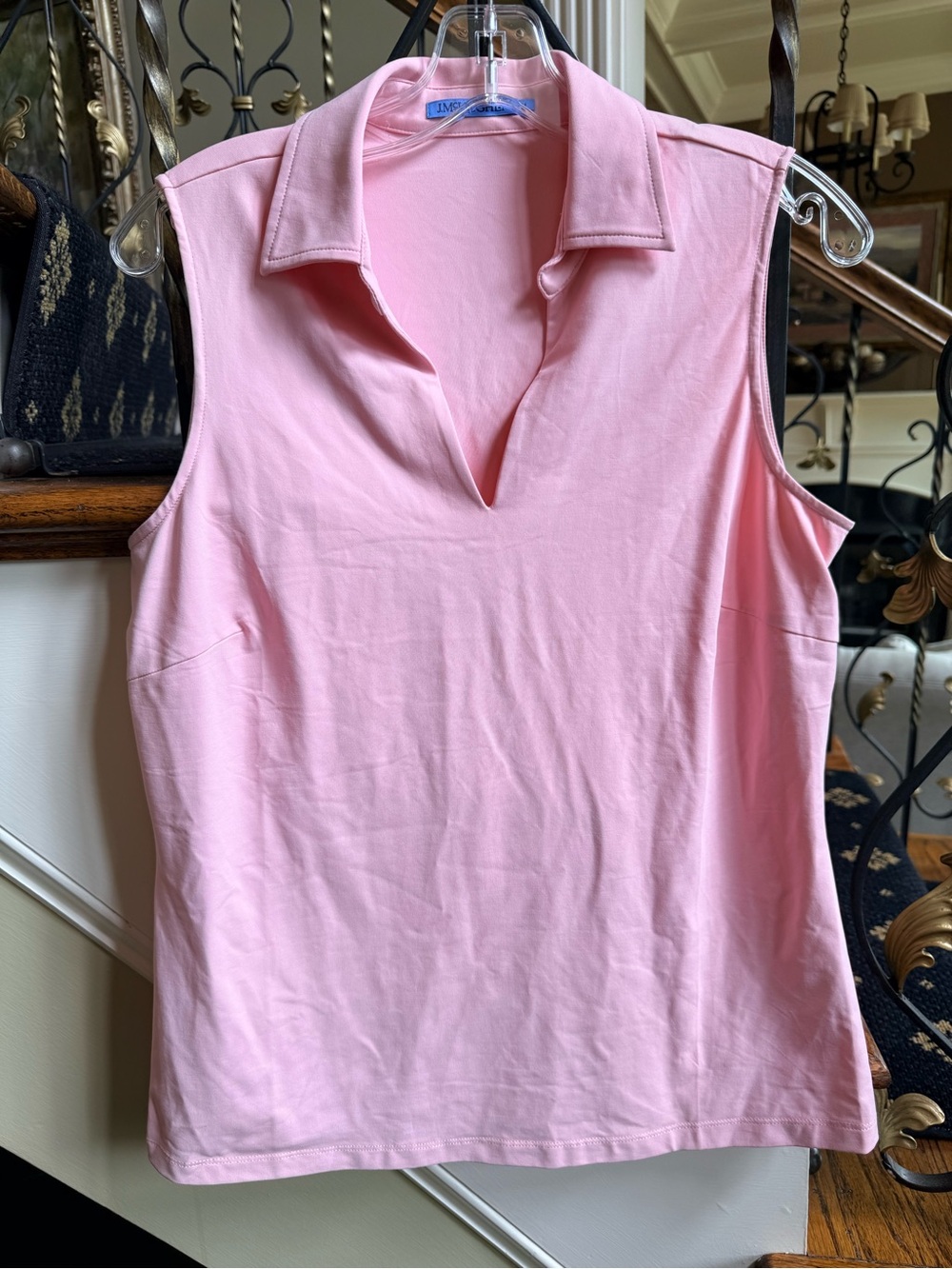 J.McLaughlin VNeck Collared Top. Catalina Cloth. Size M EUC - Picture 4 of 8